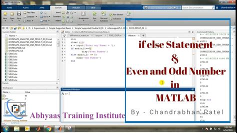 if else Statement in MATLAB ll Even and Odd Numbers in .